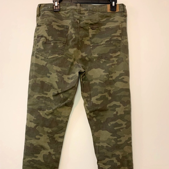 American Eagles Super Stretch Women’s Jeggins Size 14 Short camouflage green Y2K - Picture 5 of 12